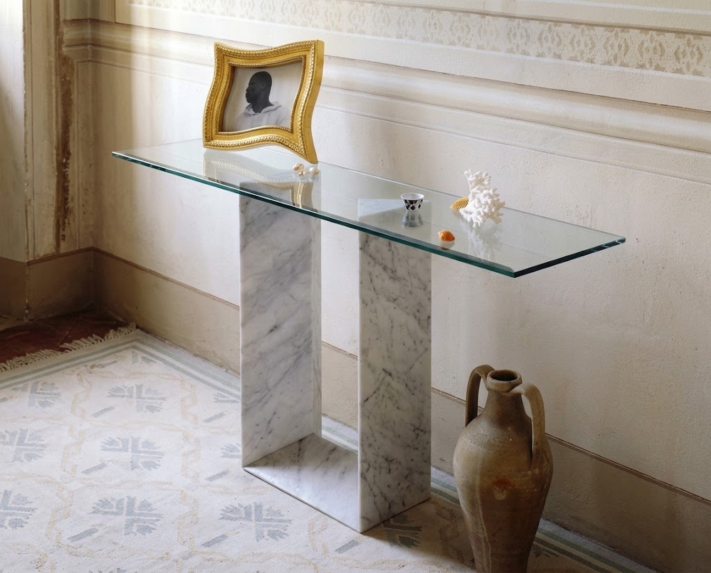 CHARLEE Minimalist Marble Console Table