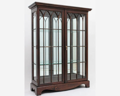 Georgian Style Curio Display Cabinet in mahogany wood , custom made furniture Singapore dainte living