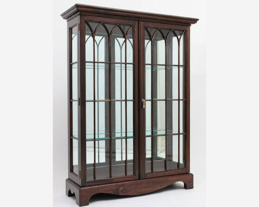 Georgian Style Curio Display Cabinet in mahogany wood , custom made furniture Singapore dainte living