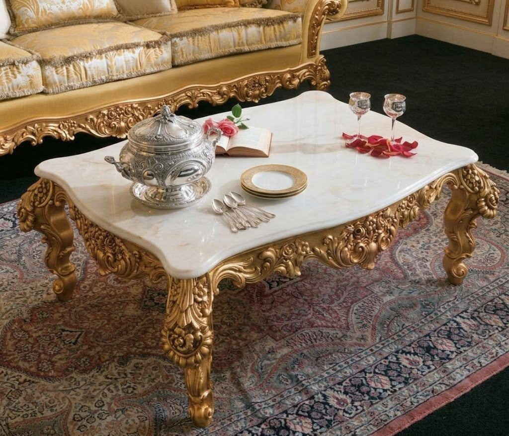 EJILAH Baroque Marble Coffee Table