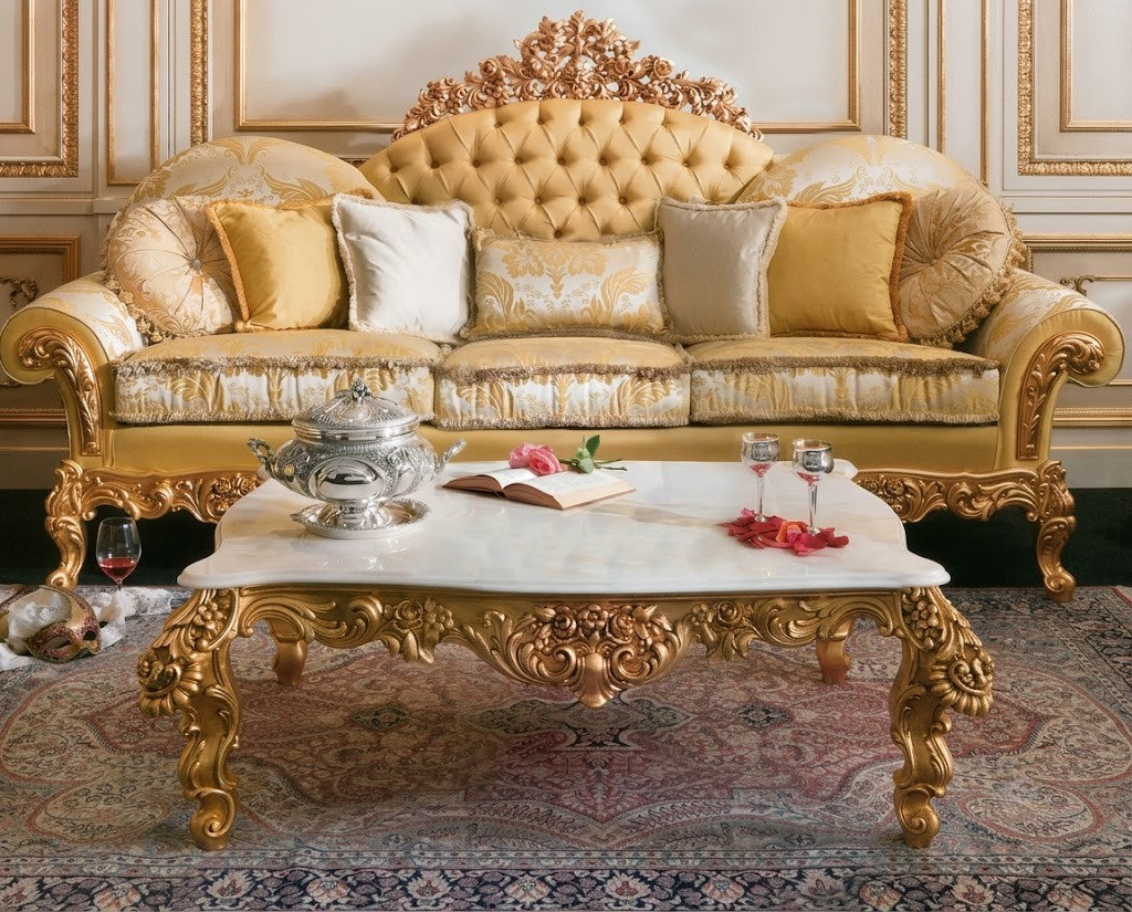 EJILAH Baroque Marble Coffee Table