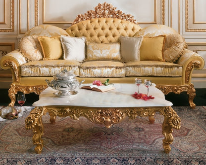 EJILAH Baroque Marble Coffee Table