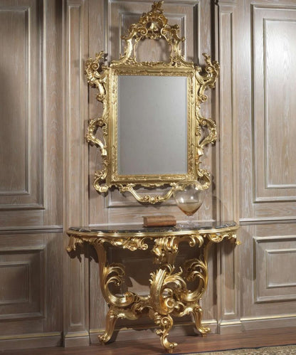 EMMANUEL Louis XV French Mirror & Console Table Set