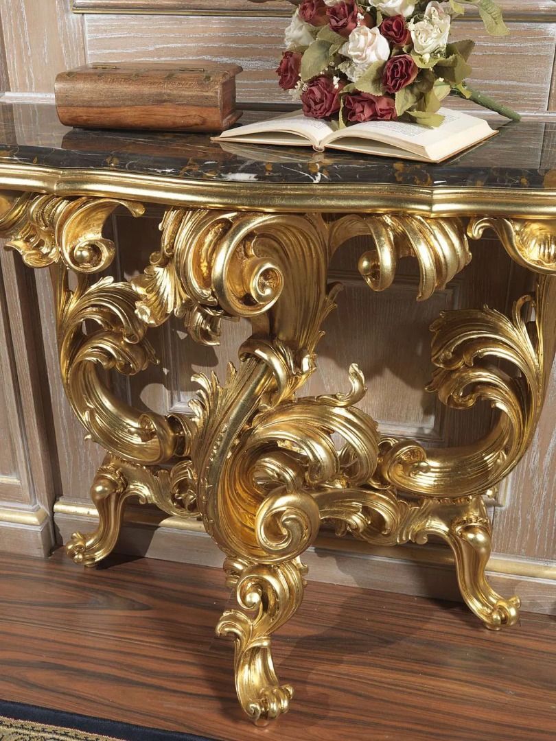 EMMANUEL Louis XV French Mirror & Console Table Set