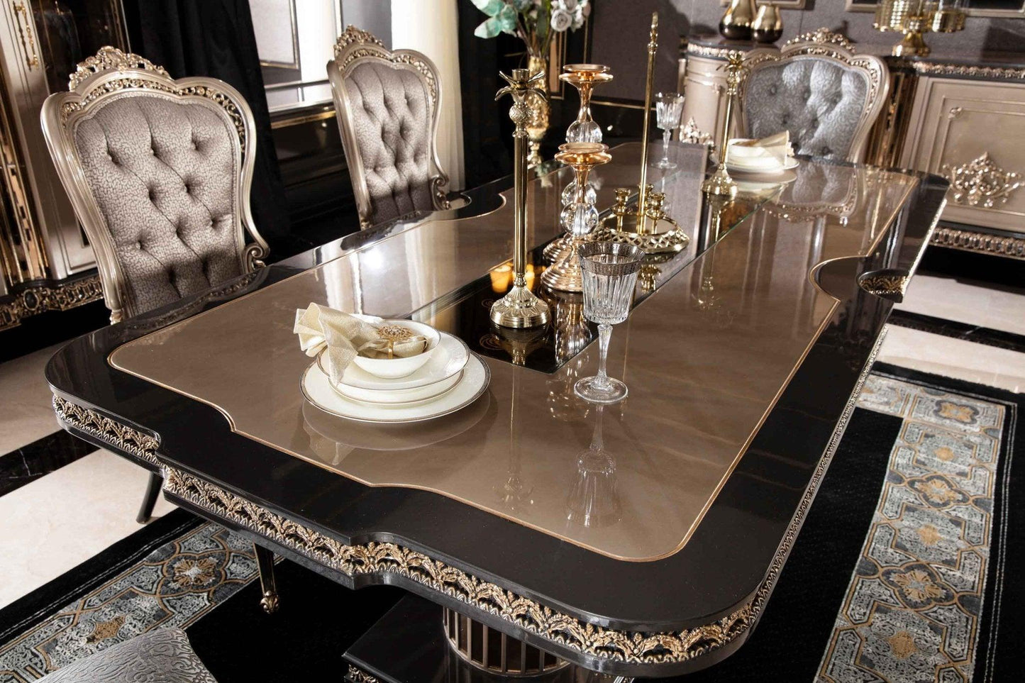 ESMERALDA French Luxe Dining Table & Chairs Set