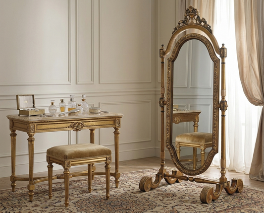 EVANGELINE French Rococo Standing Mirror