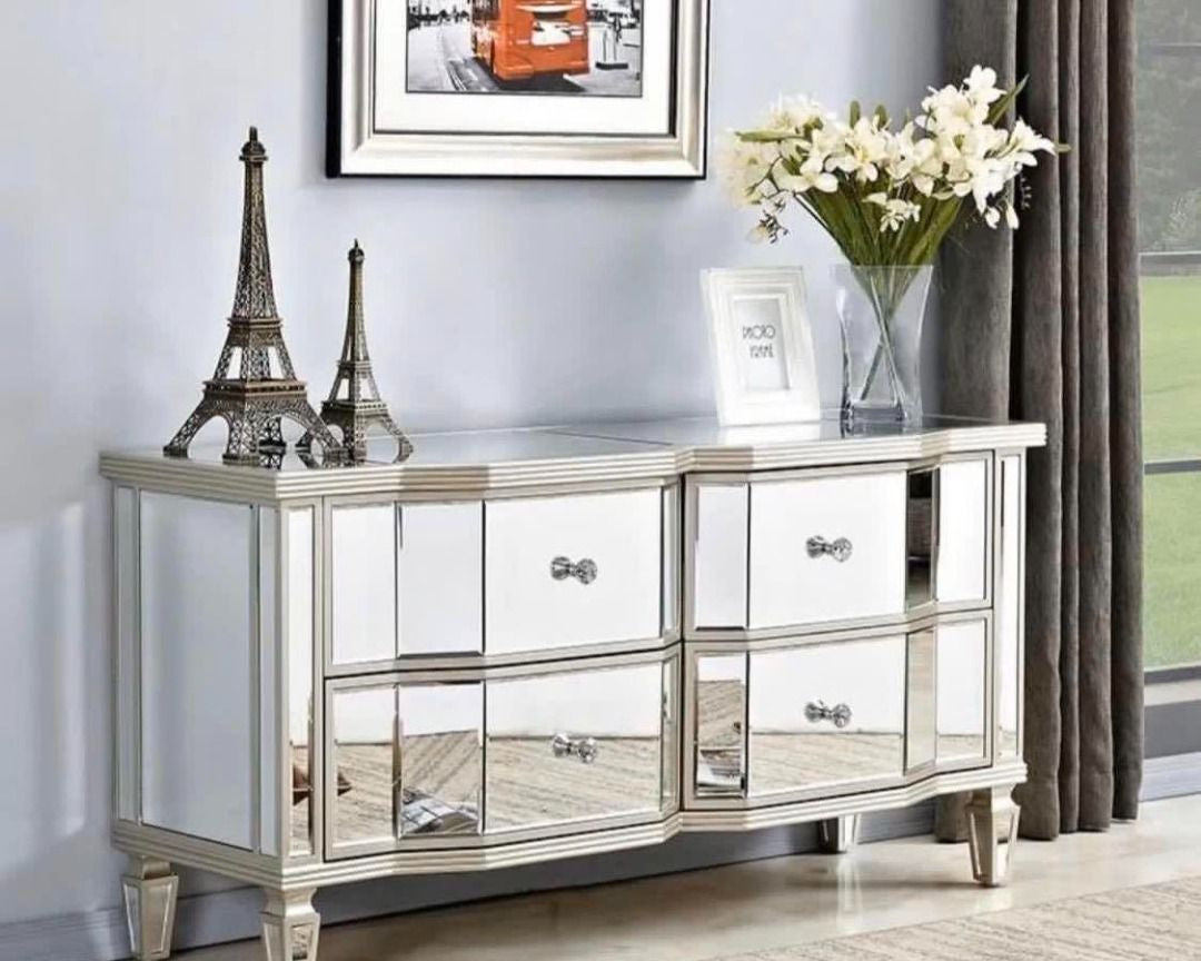 GRANDIOSO Mirrored Luxury Sideboard Console