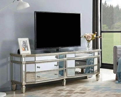 Mirrored luxury tv console cabinet , custom made furniture Singapore dainteliving