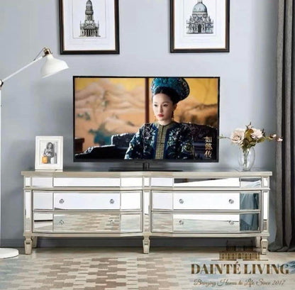 GRANDIOSO Mirrored Luxury TV Console