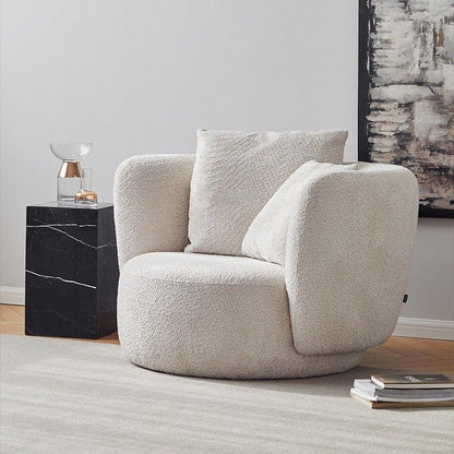 HUDEN Plush Boucle Accent Lounge Chair