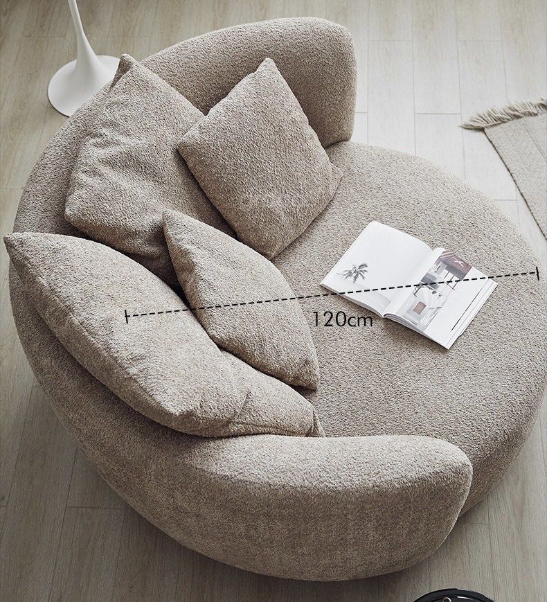 HUDEN Plush Boucle Accent Lounge Chair