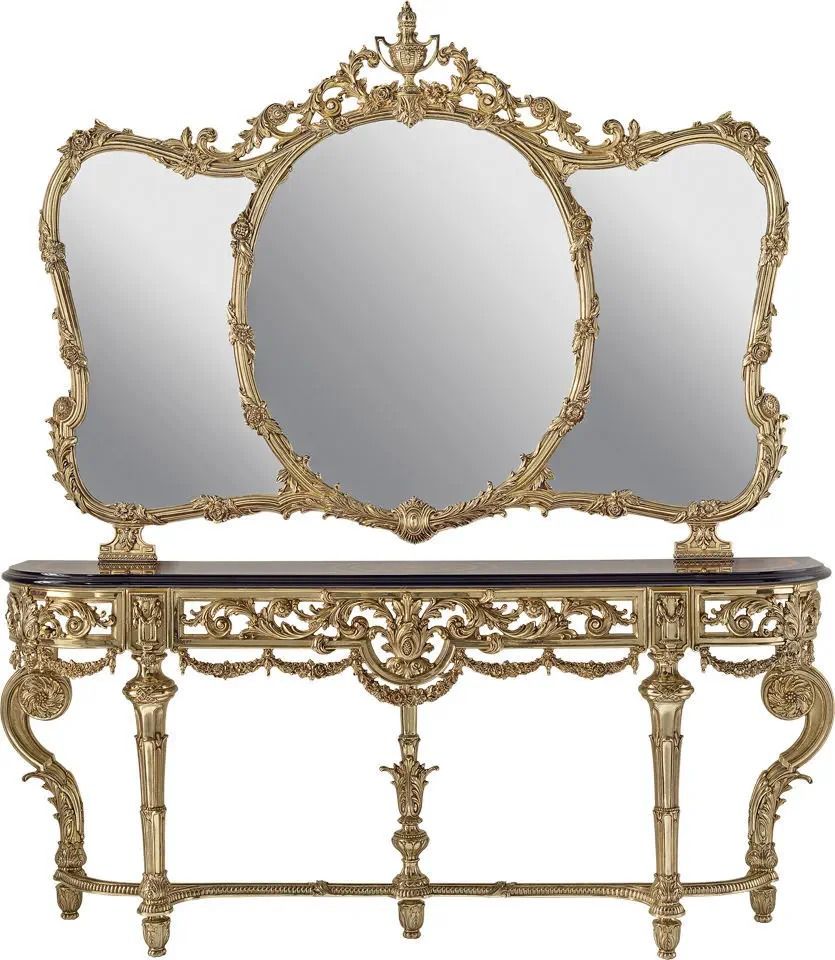 ISABEL Majestic Rococo Mirror & Console Table Set