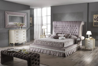 JUSTINE Modern Victorian Bed Frame with Storage