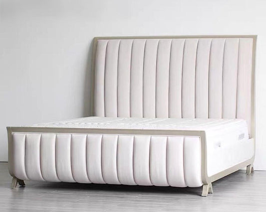 modern luxury channel tufted bespoke bed frame , custom made furniture Singapore danteliving