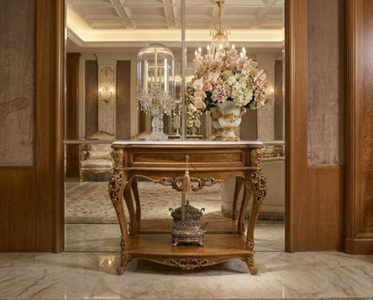 LOGAN French Louis XV Marble Console Table