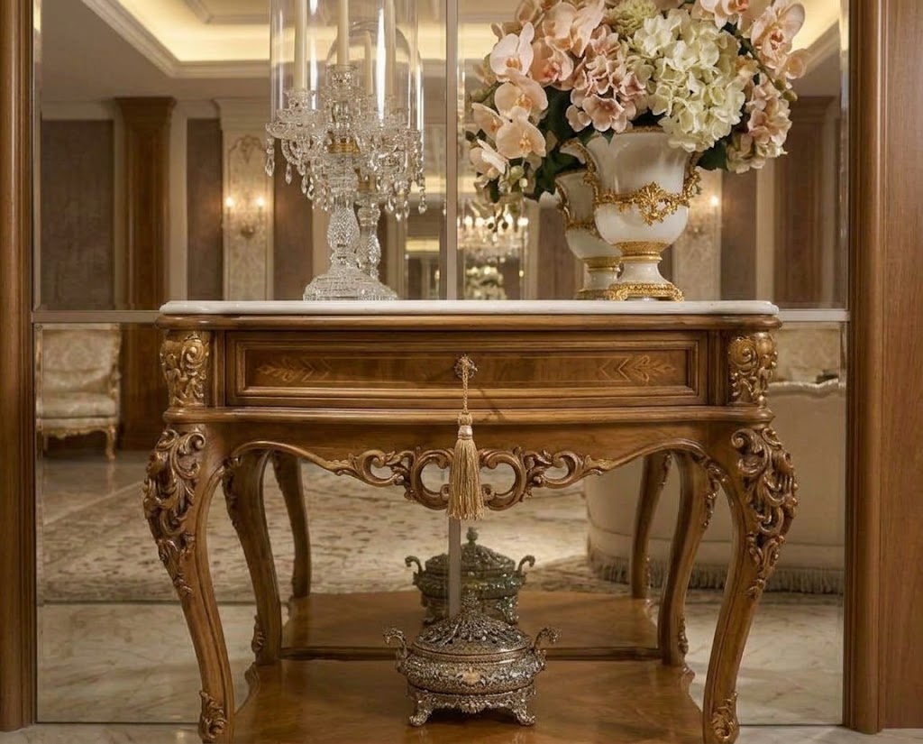 LOGAN French Louis XV Marble Console Table