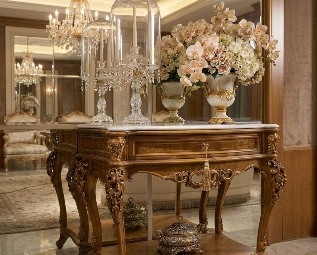 LOGAN French Louis XV Marble Console Table