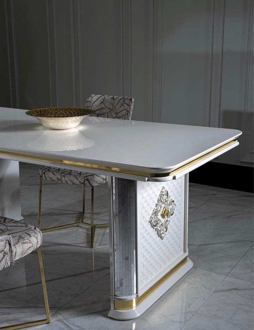 LUNA Mirrored Luxury Dining Set