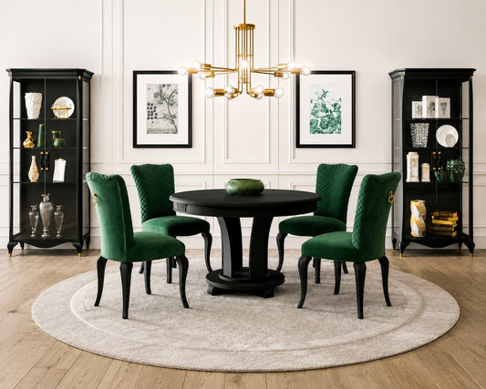 Custom made modern art deco dining table set from Dainté Living Singapore.