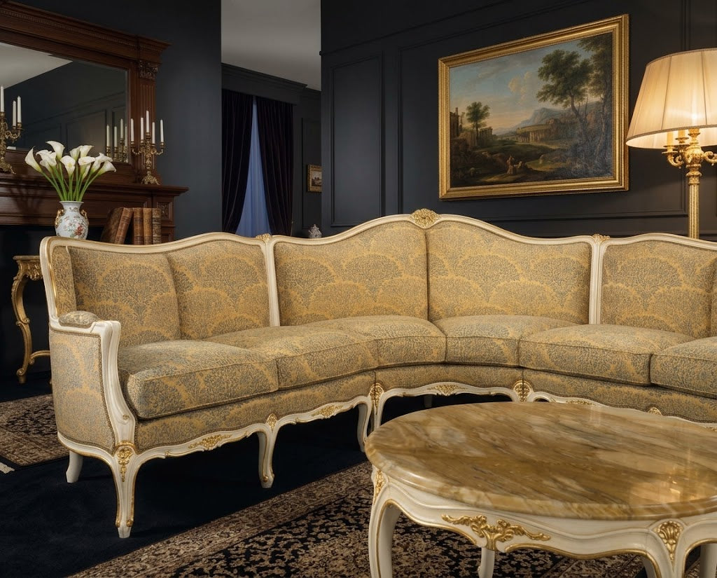 MILANA Victorian Provincial L-Shape Sofa