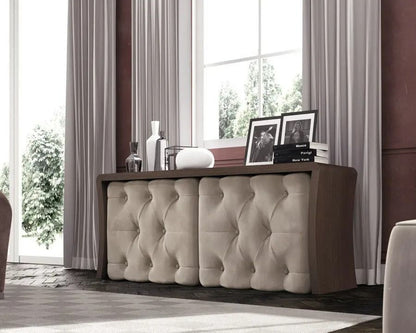 custom made bespoke modern luxury velvet tufted sideboard Singapore dainte living