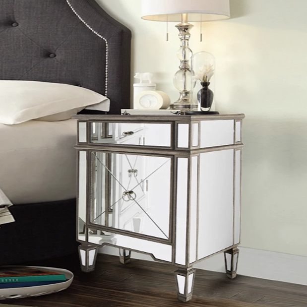 Mirrored Luxe Nightstand