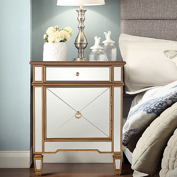 Mirrored Luxe Nightstand