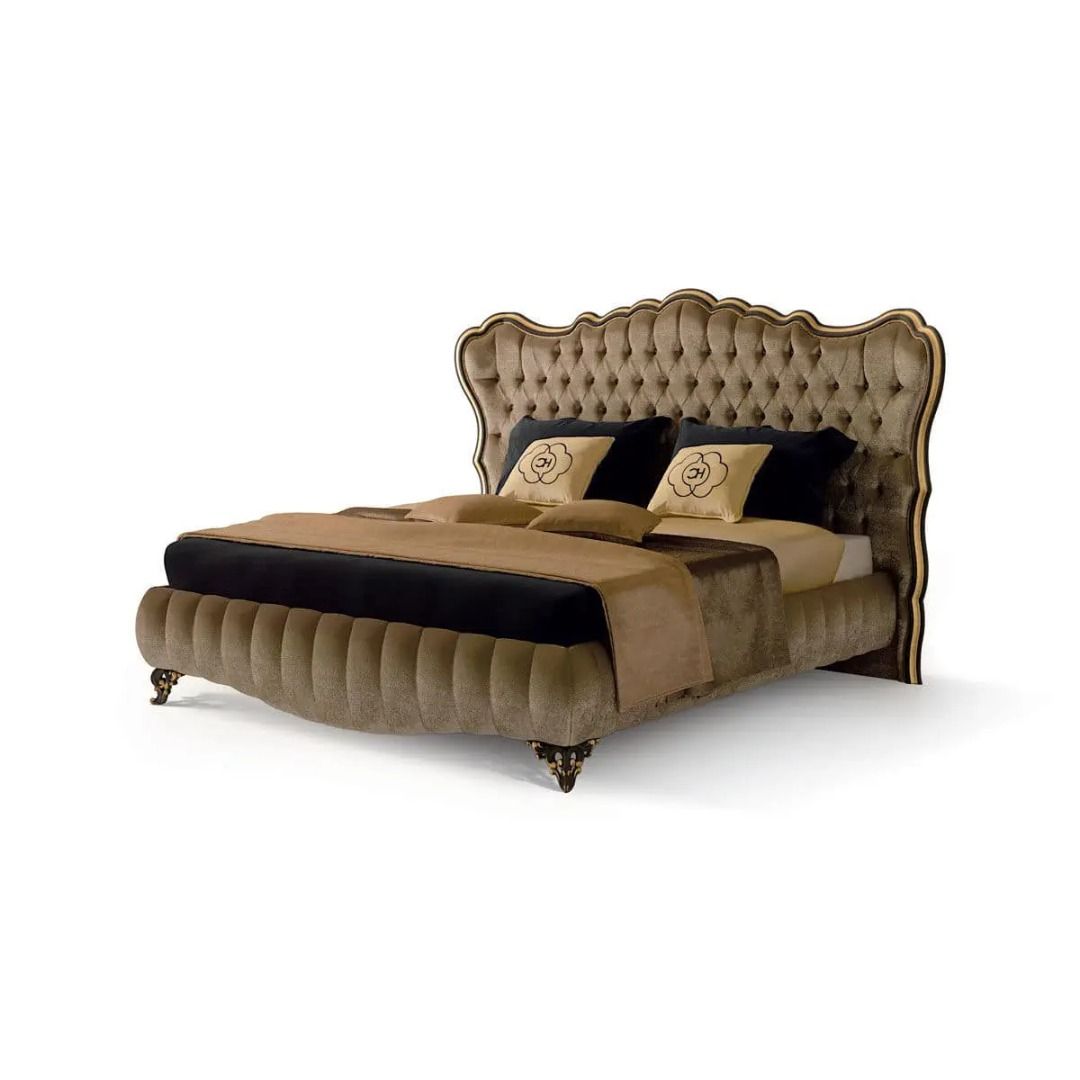 OCTAVIA Glamorous Channel-Tufted Bed Frame