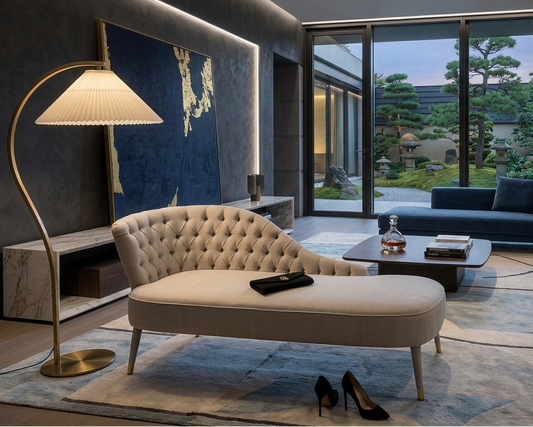 Bespoke Transitional Contemporary Classic Chaise Lounge , custom made furniture singapore dainte living