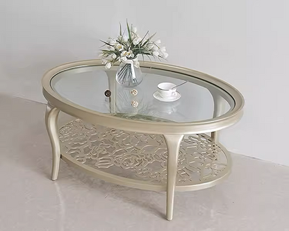 QUEENSLEY Modern Victorian Coffee Table (Oval)