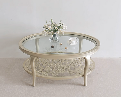 QUEENSLEY Modern Victorian Coffee Table (Oval)