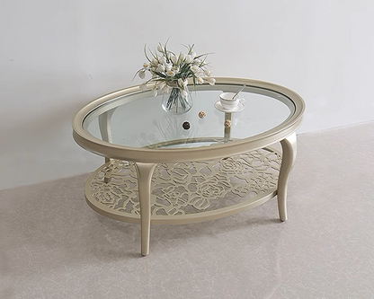 QUEENSLEY Modern Victorian Coffee Table (Oval)