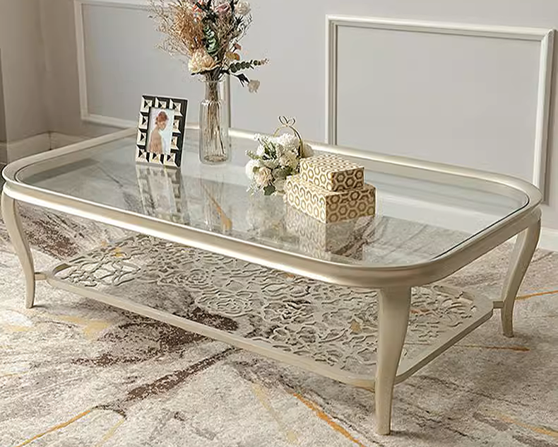 QUEENSLY Modern Victorian Coffee Table (Rectangular)