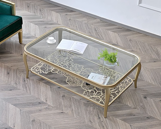 QUEENSLY Modern Victorian Coffee Table (Rectangular)