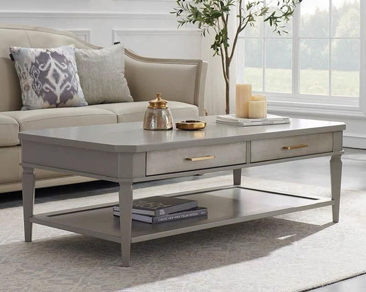 Modern Luxury Contemporary Grey Silver Coffee Table , custom made furniture Singapore dainte living