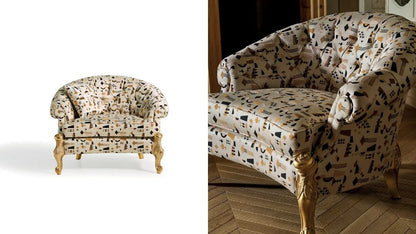 ROMANE Modern Victorian Accent Armchair