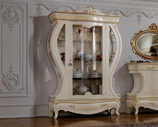 ROSA Baroque Bombè 1-Door Display Cabinet