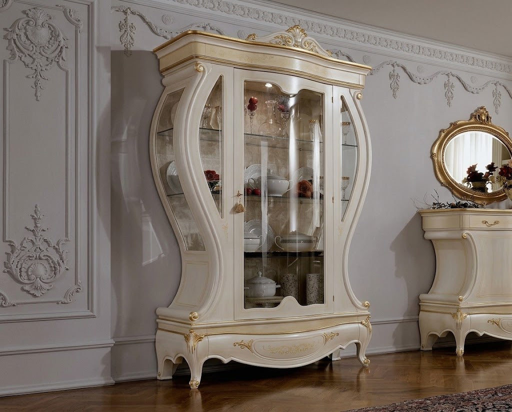 ROSA Baroque Bombè 1-Door Display Cabinet