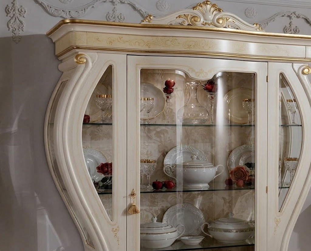 ROSA Baroque Bombè 1-Door Display Cabinet