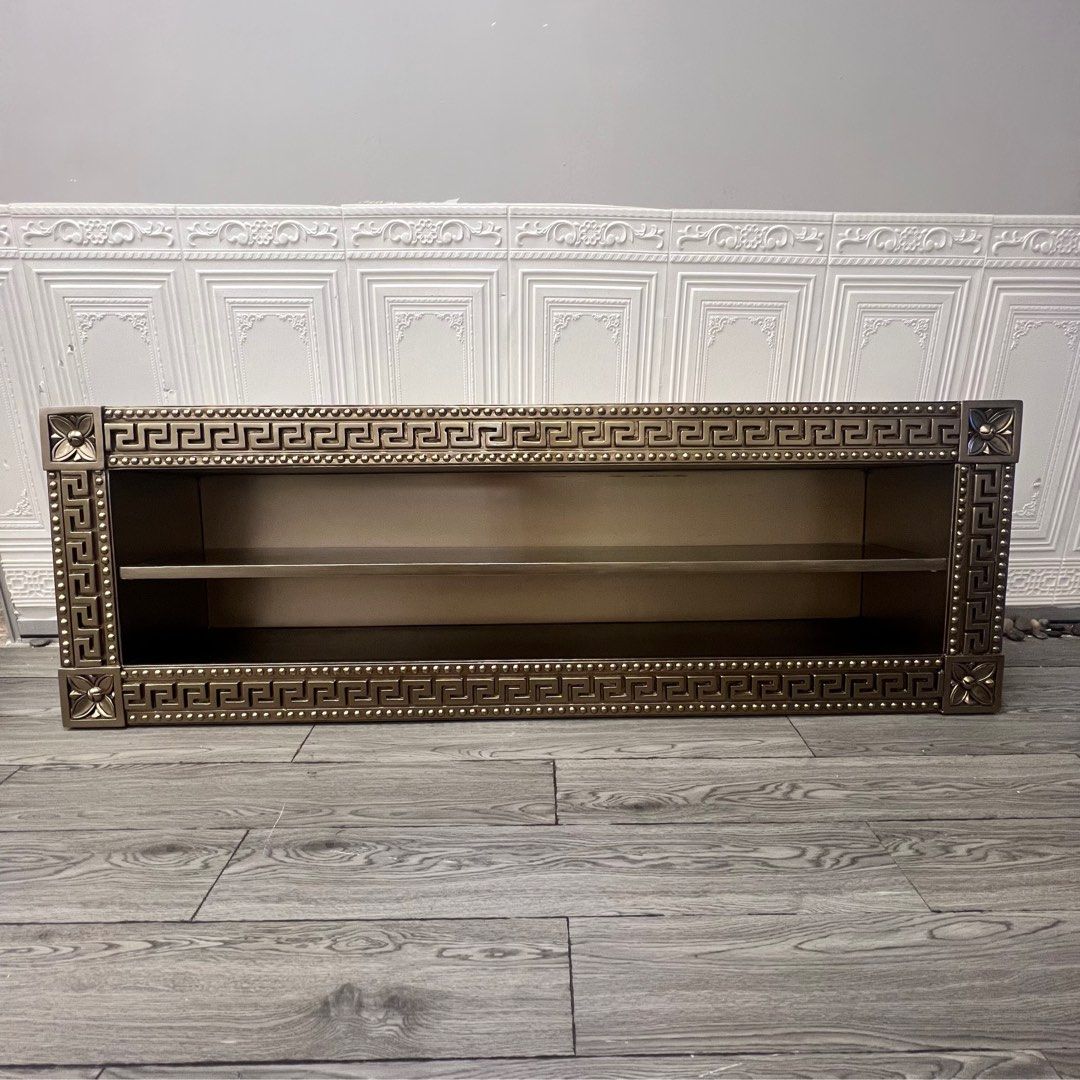 64% OFF | Greek Key Display Shelves Cabinet
