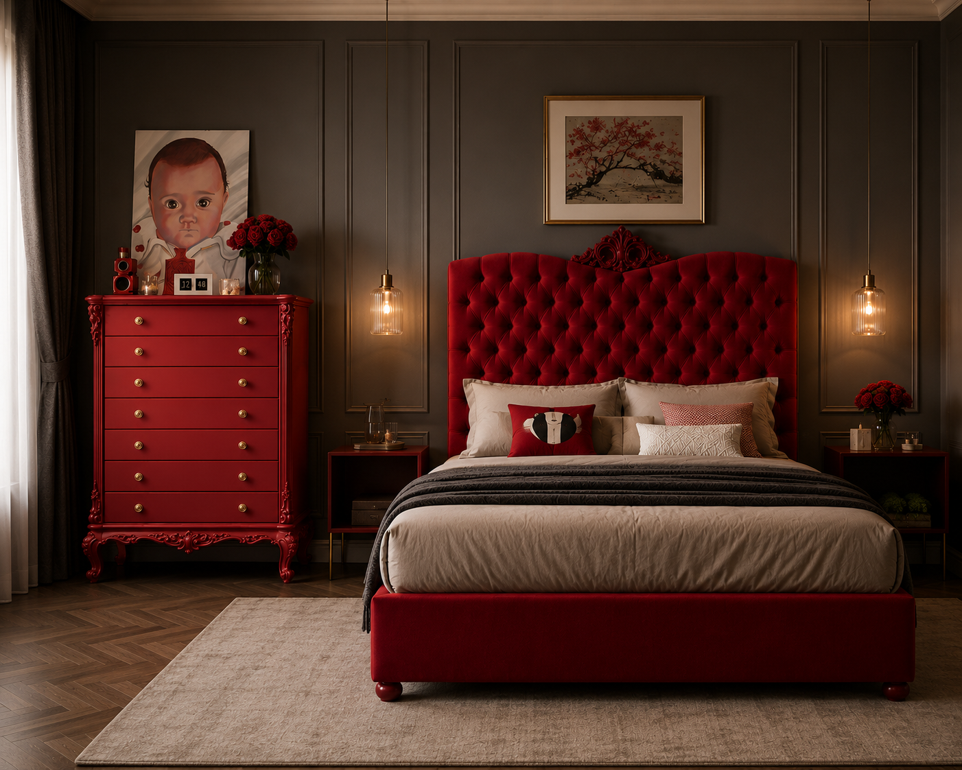SCARLETT Baroque Tallboy Drawers
