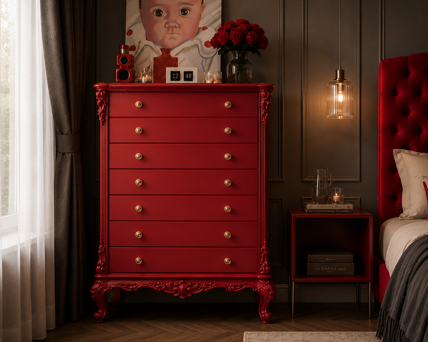 SCARLETT Baroque Tallboy Drawers