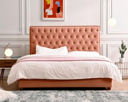 TAYLOR Modern Luxe Button-Tufted Bed Frame