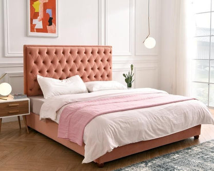 TAYLOR Modern Luxe Button-Tufted Bed Frame