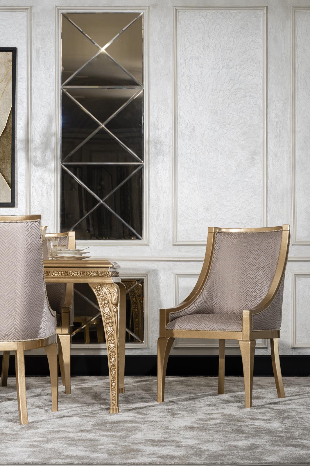 VITTORIA Rococo Dining Table & Chairs Set