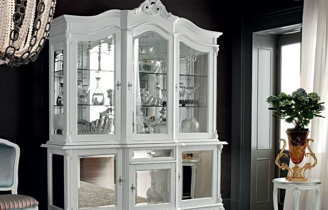VIVIANA Modern Victorian Hutch Display Cabinet