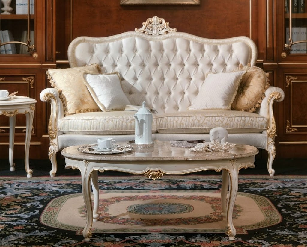 WILLIAM Elegant French Marble Coffee Table