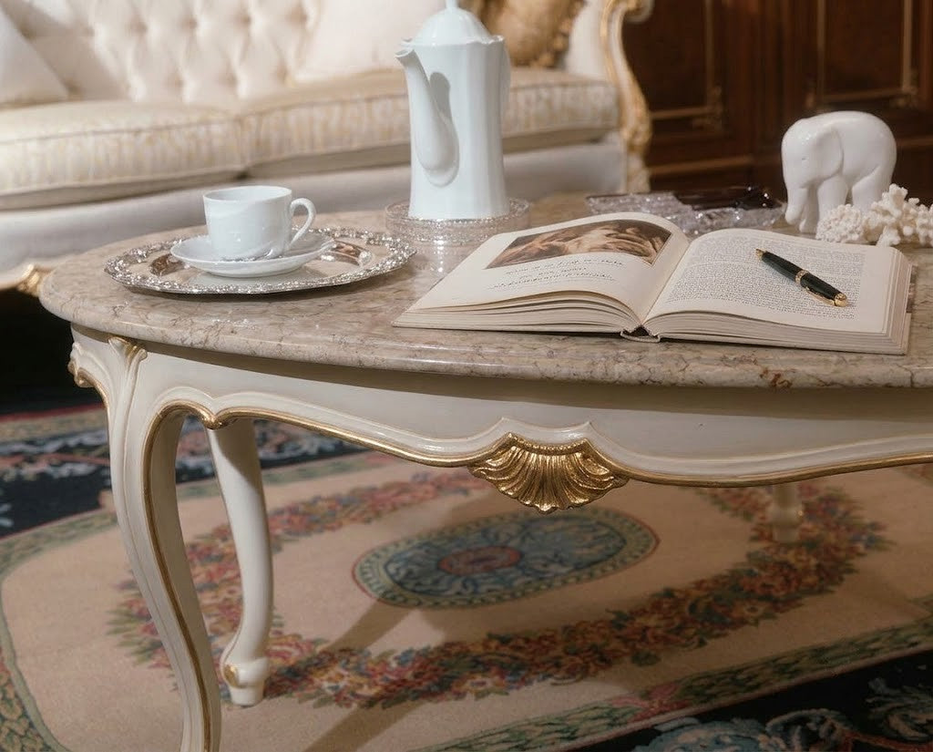 WILLIAM Elegant French Marble Coffee Table