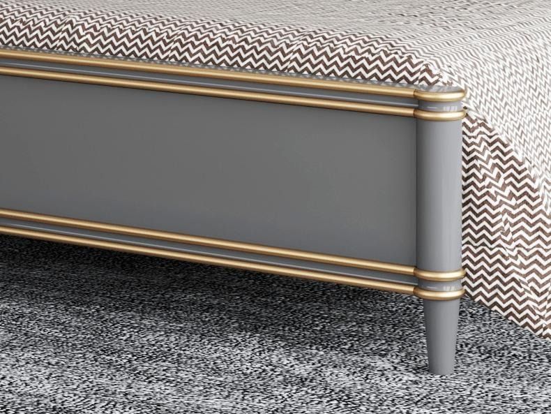 WINFREY Mid-Century Modern Bed Frame