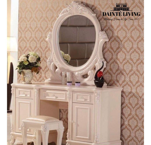 French | Luxury Victorian Vanity Set | Table with Cabinet